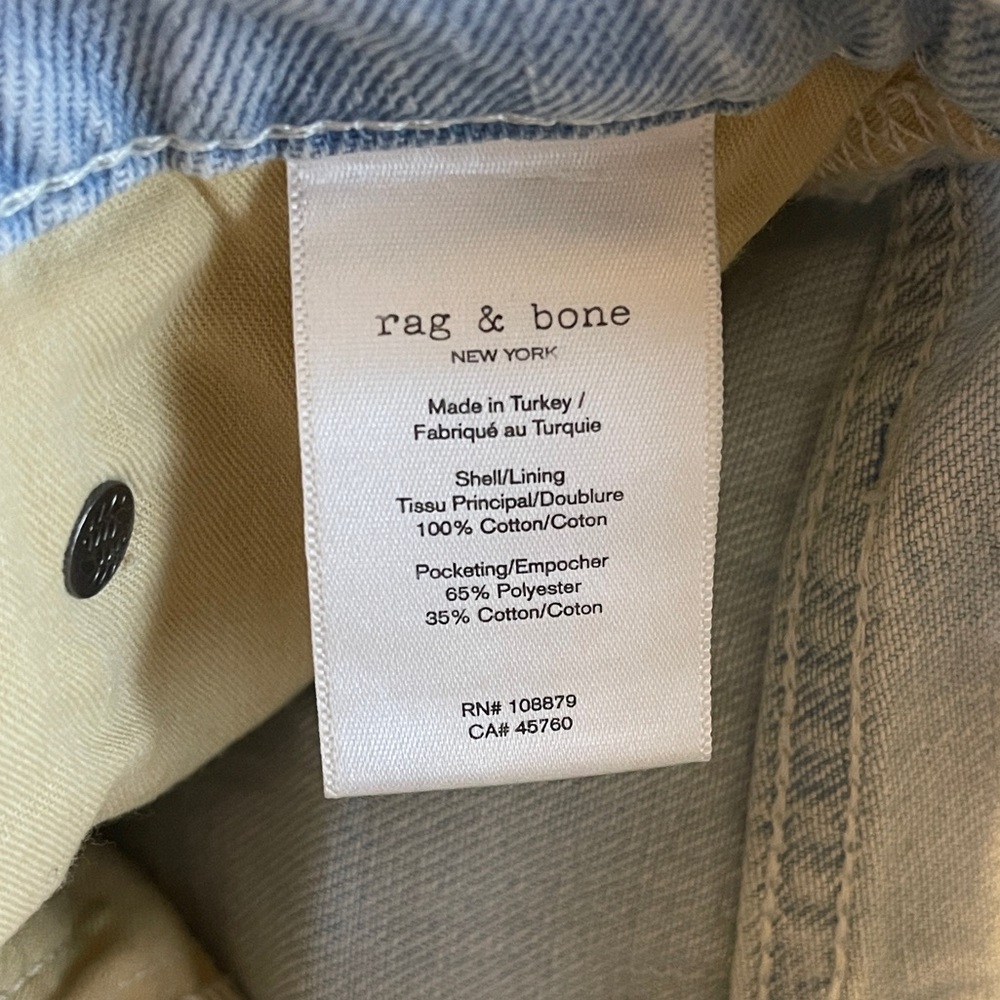 Rag & Bone Vintage Cut-off Light Denim Short - Picture 7 of 8